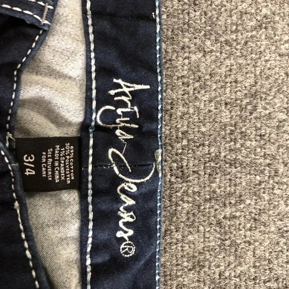 RK07452 Ariya SKINNY WOMENS JEANS sz3/4 DARK BLUE; SOLID JEANS - Picture 7 of 8